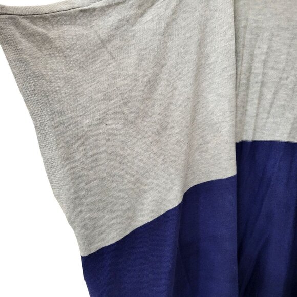 Echo Women's Colorblock Cardigan Gray & Navy Blue Open Front Lightweight - Picture 4 of 5